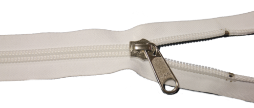 Zeltreißverschluss Spirale teilbar mit Einfachgriffschieber